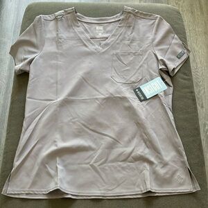 Insight MedCouture Gray Scrub Top